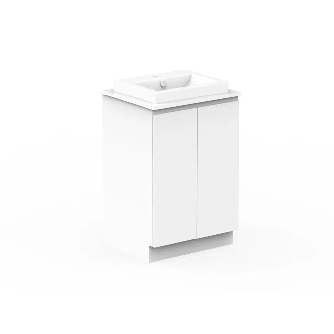 Posh Domaine 600mm Floor Mount Vanity Unit Conventional Cherry Pie Top (no basin)