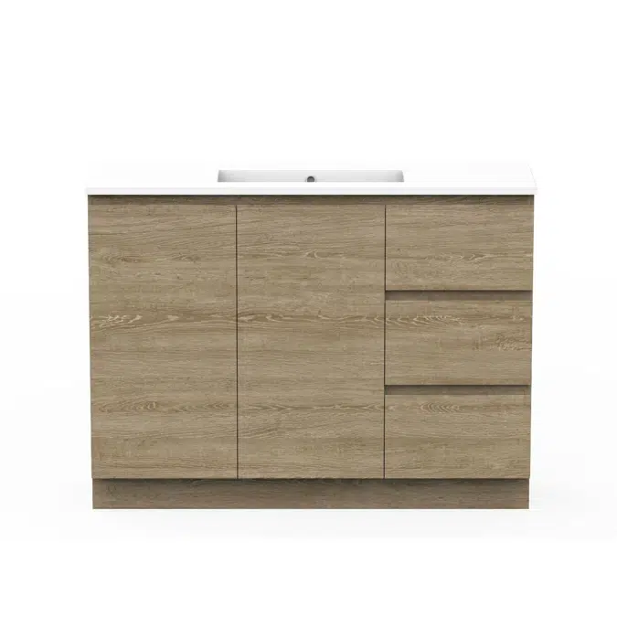 Posh Domaine Ensuite 1200mm Floor Mounted Vanity Unit Cast Marble Top