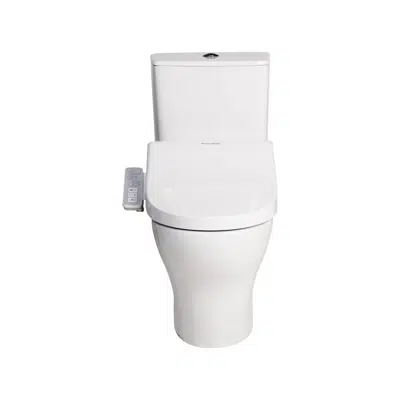 kuva kohteelle American Standard Cygnet Square Hygiene Rim Close Coupled Back to Wall Bottom Inlet Toilet Suite with American Standard SpaLet E-Bidet Seat White (4 Star)