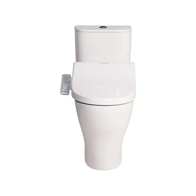 American Standard Cygnet Square Hygiene Rim Close Coupled Back to Wall Bottom Inlet Toilet Suite with American Standard SpaLet E-Bidet Seat White (4 Star)