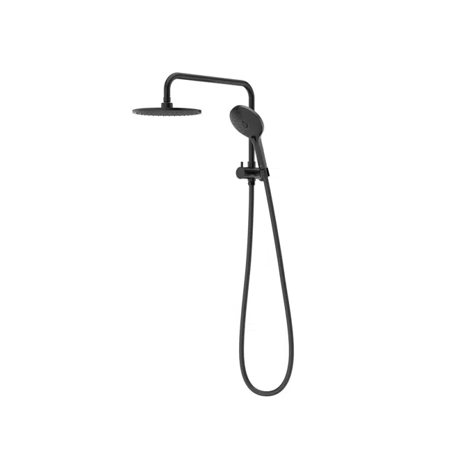 Posh Domaine Short Twin Shower Matte Black (3 Star)