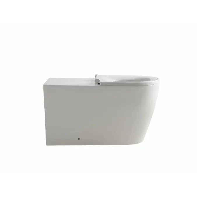 Wolfen 800 Back To Wall Rimless Pan with Single Flap Seat White (4 Star)