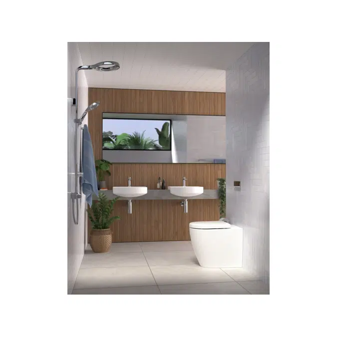 Caroma Forma Semi Recess Basin 1 Taphole with Overflow