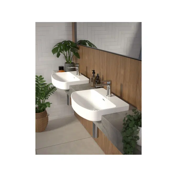Caroma Forma Semi Recess Basin 1 Taphole with Overflow