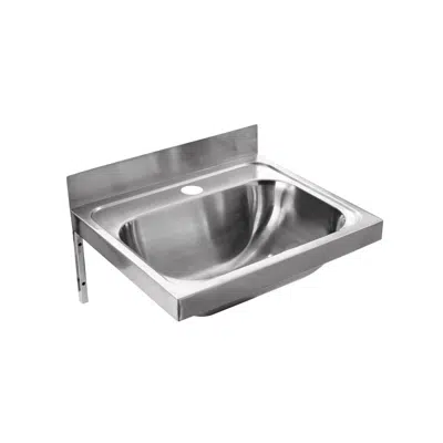 Wolfen Wall Hand Basin 500x420mm with Brackets Centre 1 Taphole Stainless Steel 이미지