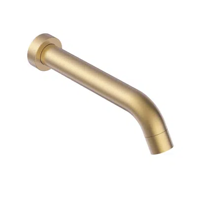 obraz dla Mizu Drift Curved Wall Basin Outlet 200mm Brushed Gold (4 Star)