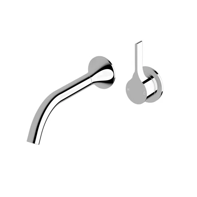 Milli Oria Wall Basin Mixer Outlet System 215mm Chrome (5 Star)