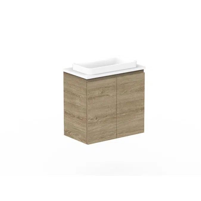 Posh Domaine 600mm Ensuite Wall Hung Vanity Unit Cherry Pie Top (no basin)