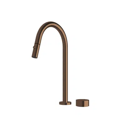Image pour Milli Pure Progressive Sink Mixer Tap Set with Pull Out Spray PVD Brushed Bronze (4 Star)