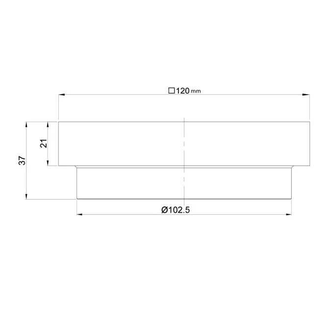 Mizu Drift Tile Insert Waste 100mm Chrome