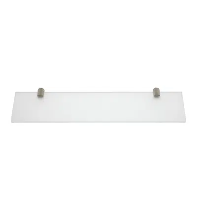 Milli Meld Edit Glass Shelf 450mm Brushed Nickel için görüntü