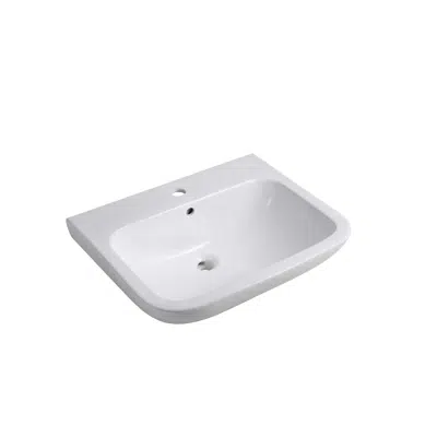 billede til Wolfen Wall Basin 600 x 480 x 205mm with Overflow & fixings 1 Taphole White