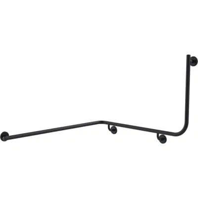 Obrázek pro Mizu Drift 1110 x 1030 x 600 x 90 Degree Accessible Grab Rail Modular Left Hand Matte Black