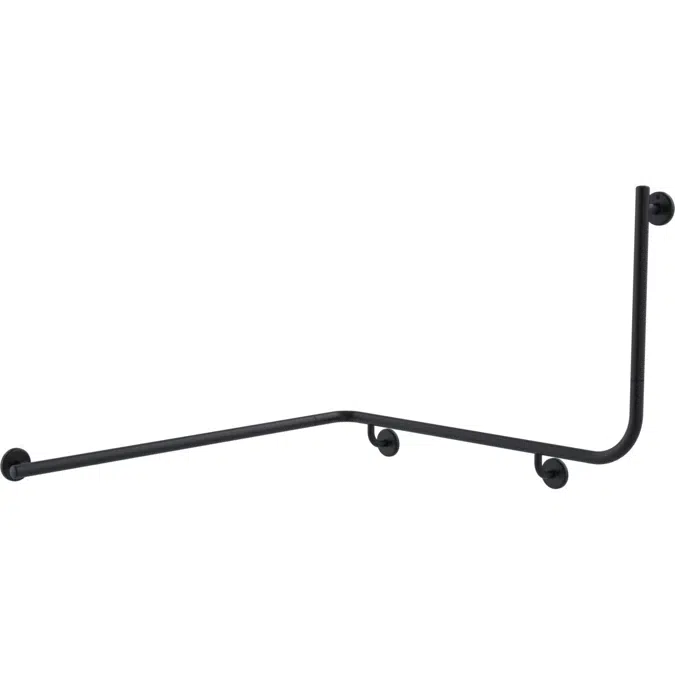 Mizu Drift 1110 x 1030 x 600 x 90 Degree Accessible Grab Rail Modular Left Hand Matte Black