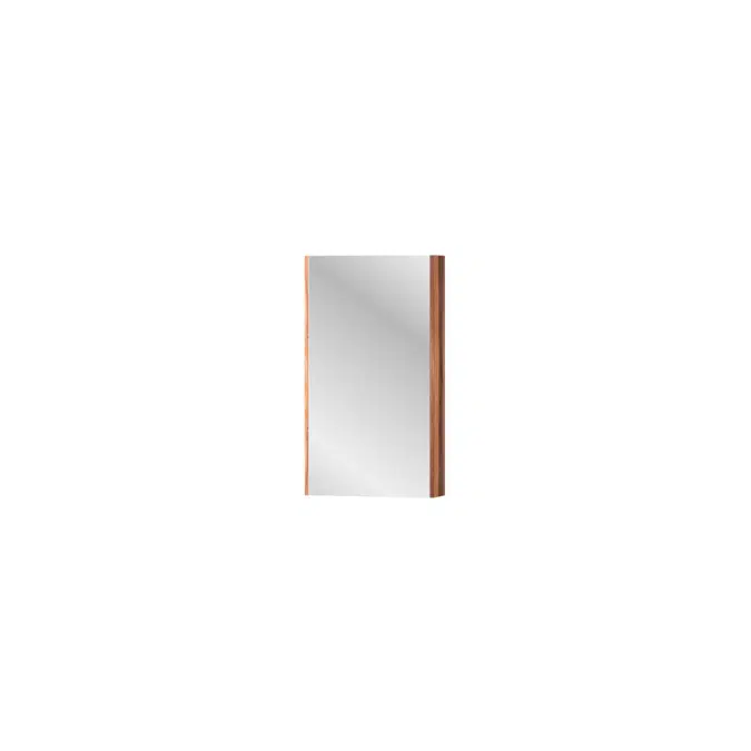 Kado Arc Shaving Cabinet 450mm x 800mm x 130mm 1 Door Red Tulip
