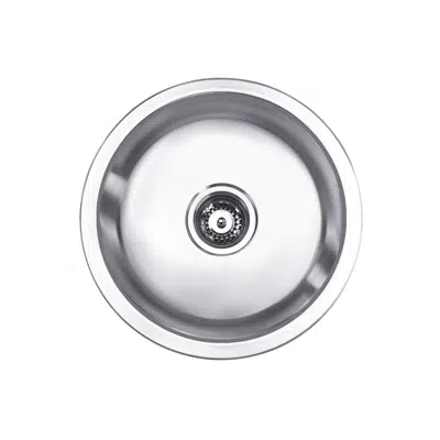 изображение для Posh Solus Round Inset / Undermount Sink No Taphole 430mm Stainless Steel