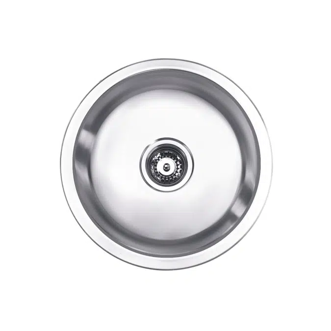 Posh Solus Round Inset / Undermount Sink No Taphole 430mm Stainless Steel