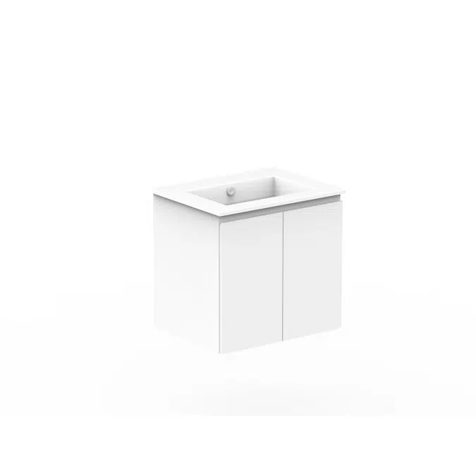 Posh Domaine 600mm Wall Hung Vanity Unit Conventional Ceramic Top