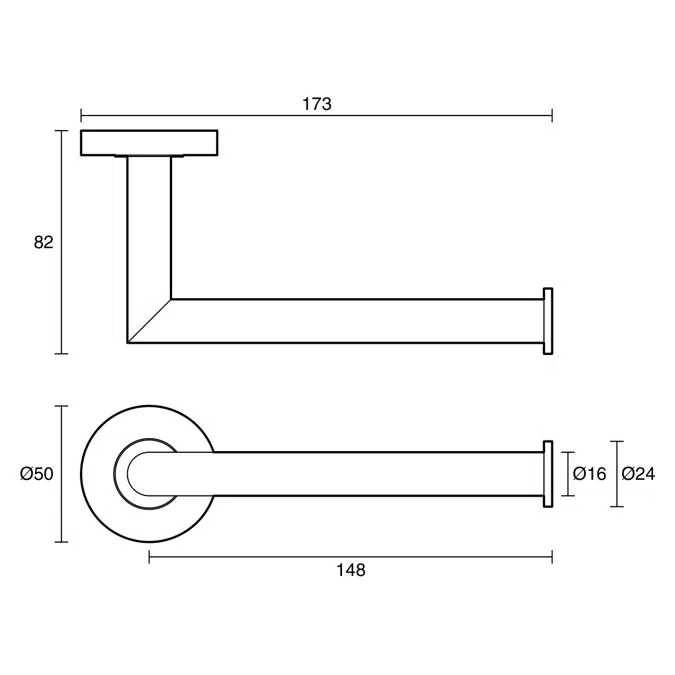 Mizu Drift Reversible Toilet Roll Holder Brushed Gunmetal