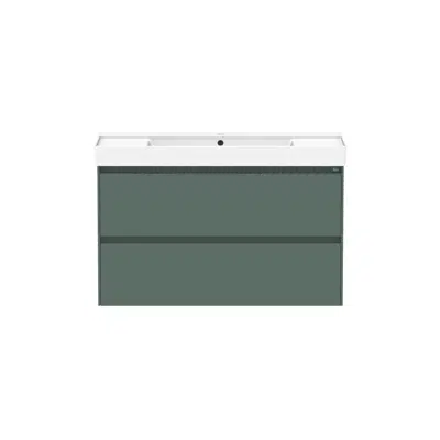 Image for Roca Ona Vanity All Drawer Twin Centre Bowl 1000mm Matte Green