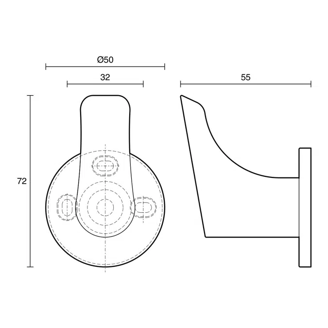 Mizu Silk Robe Hook Brushed Bronze