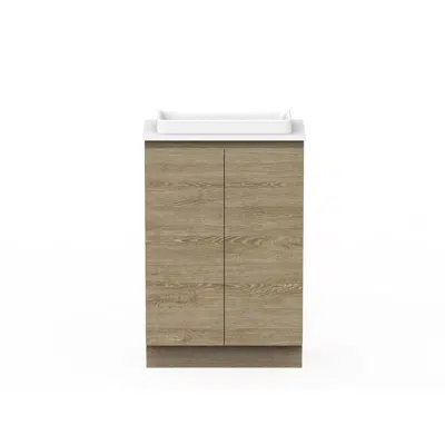 รูปภาพสำหรับ Posh Domaine 600mm Ensuite Floor Mount Vanity Unit Cherry Pie Top (no basin)