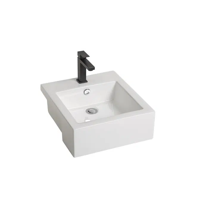 BIM objects - Free download! Kado Lux Semi Recessed Basin 410mm x 460mm ...