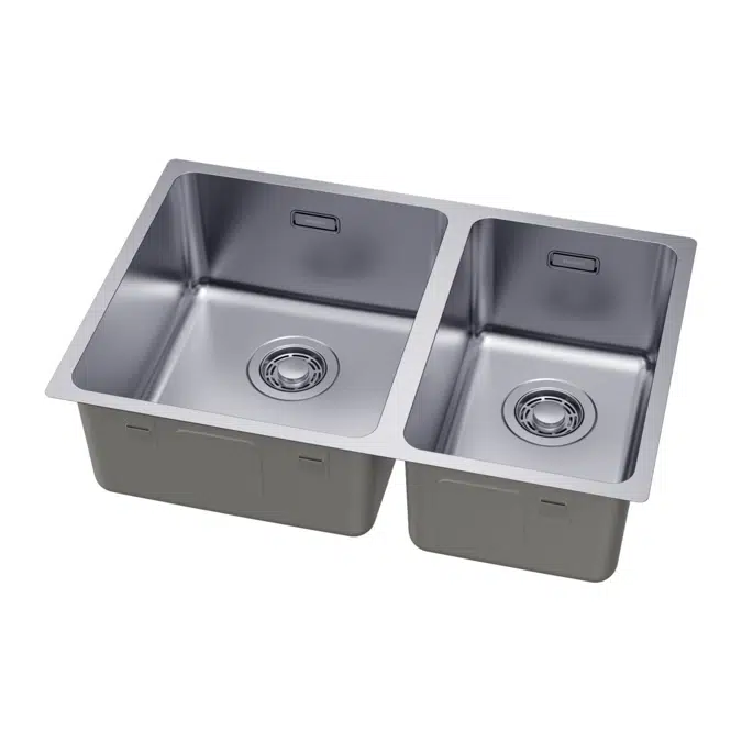 Memo Oscar Inset/Undermount 1 & 1/2 Bowl Sink Overflow No Taphole