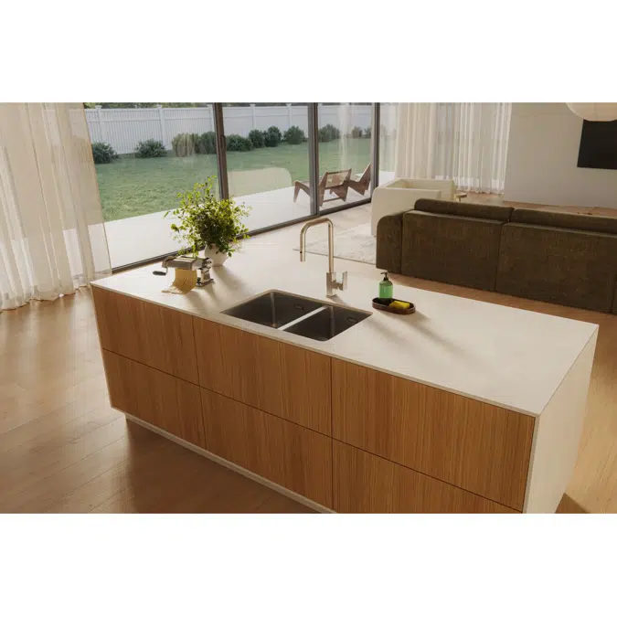 Memo Oscar Inset/Undermount 1 & 1/2 Bowl Sink Overflow No Taphole