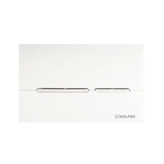 Wolfen 800 Back to Wall Rimless Inwall Toilet Suite with Double Flap Seat White, Raised Height Button & Plate White, Hideaway+ Inwall Cistern (4 Star)