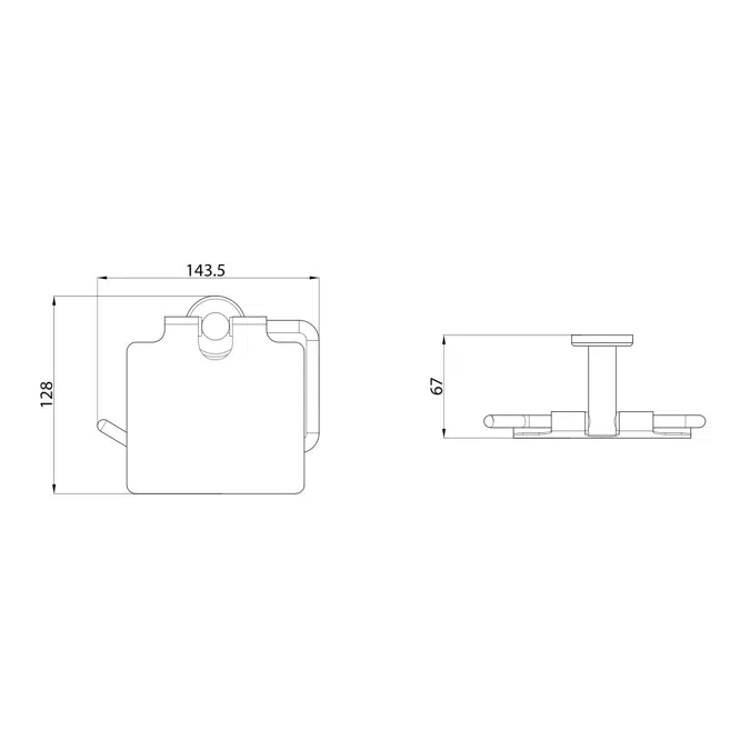 Mizu Drift Loop Toilet Roll Holder with Cover Chrome