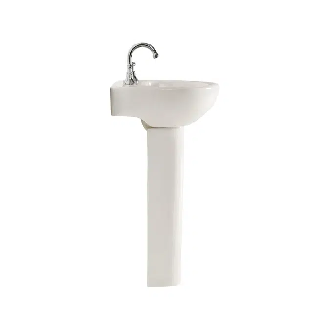 American Standard Studio Basin and Pedestal Three Taphole 500mm White