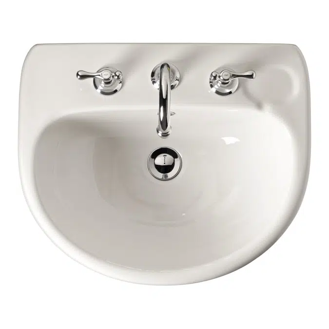 American Standard Studio Basin and Pedestal Three Taphole 500mm White