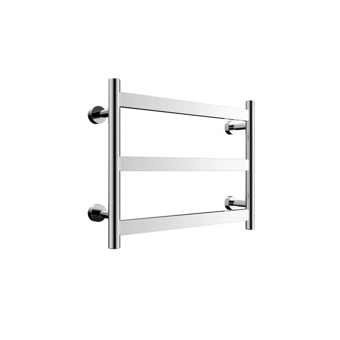 BIM objects - Free download! Mizu Stream Heated Towel Rail 600 x 450mm ...