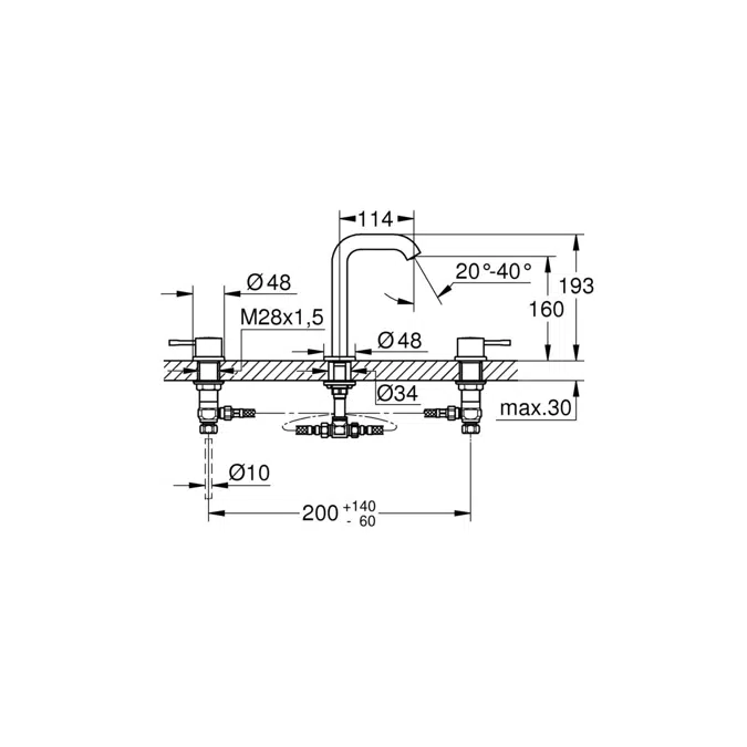 BIM objects - Free download! GROHE Essence New Basin Set (5 Star ...
