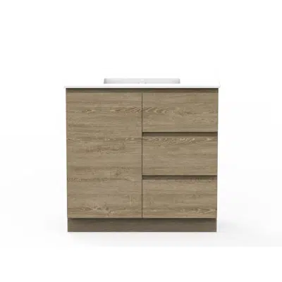 kuva kohteelle Posh Domaine 900mm Ensuite Floor Mount Vanity Unit Ceramic Top