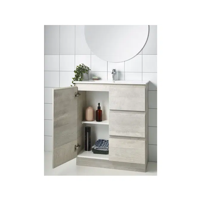 Posh Domaine 900mm Ensuite Floor Mount Vanity Unit Ceramic Top
