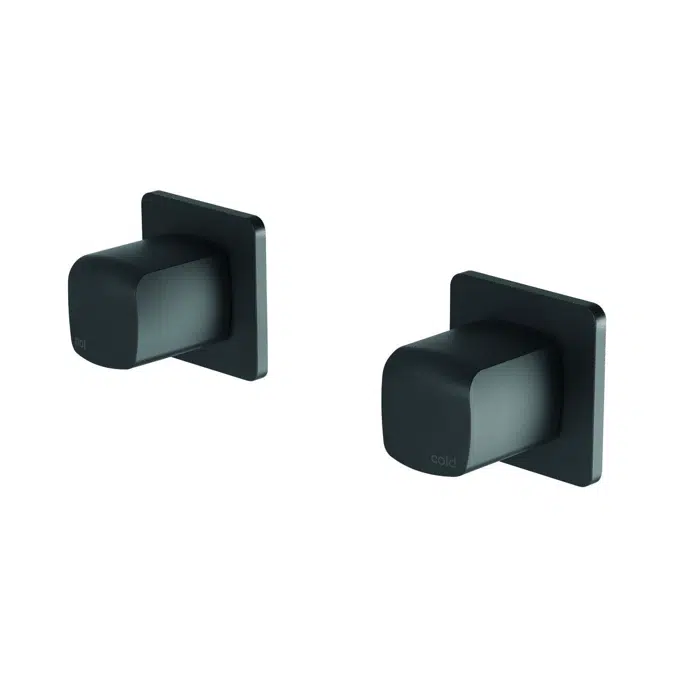 BIM objekty zdarma ke sta eni Milli Glance Wall Top Assemblies 15mm Extended Spindles Pair Matte Black BIMobject