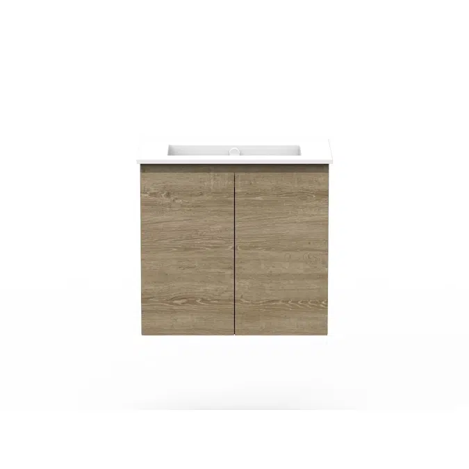 Posh Domaine 600mm Ensuite Wall Hung Vanity Unit Ceramic Top