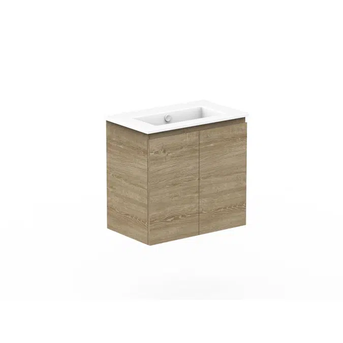 Posh Domaine 600mm Ensuite Wall Hung Vanity Unit Ceramic Top
