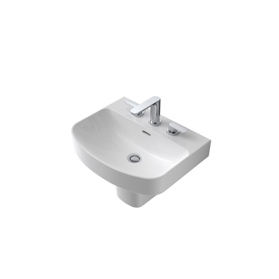 Image for Caroma Forma 500mm Wall Basin 3 Taphole with Overflow