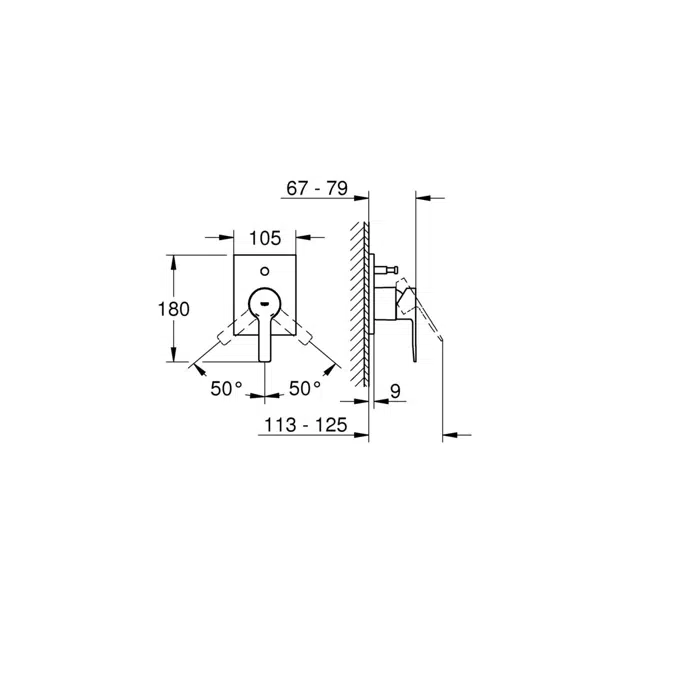 GROHE Lineare New Shower Mixer with Diverter Chrome