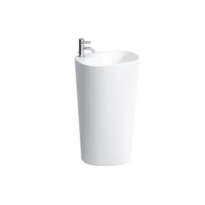 LAUFEN Palomba Floorstanding Washbasin with Wall Connection 1 Taphole White