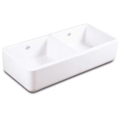 изображение для Shaws Lancaster Double Bowl 800mm Fireclay Butler Sink