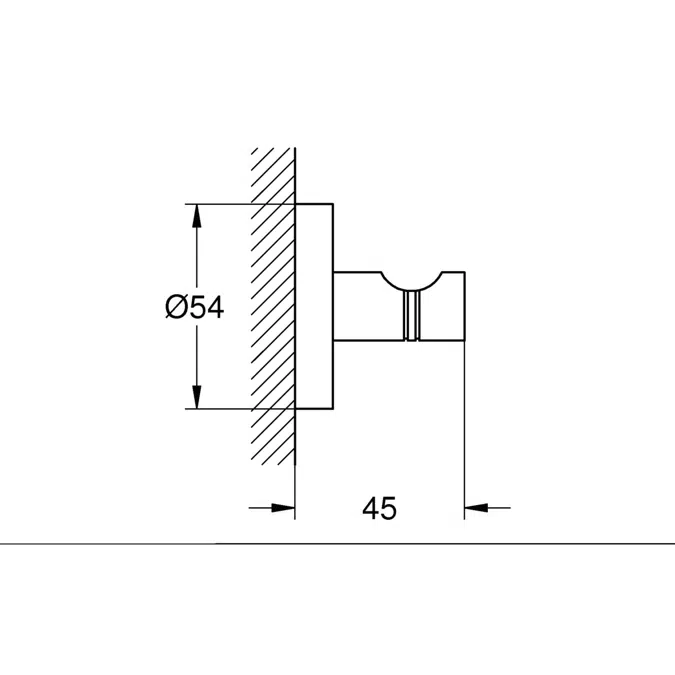 GROHE Essentials Accessories Robe Hook Brushed Nickel