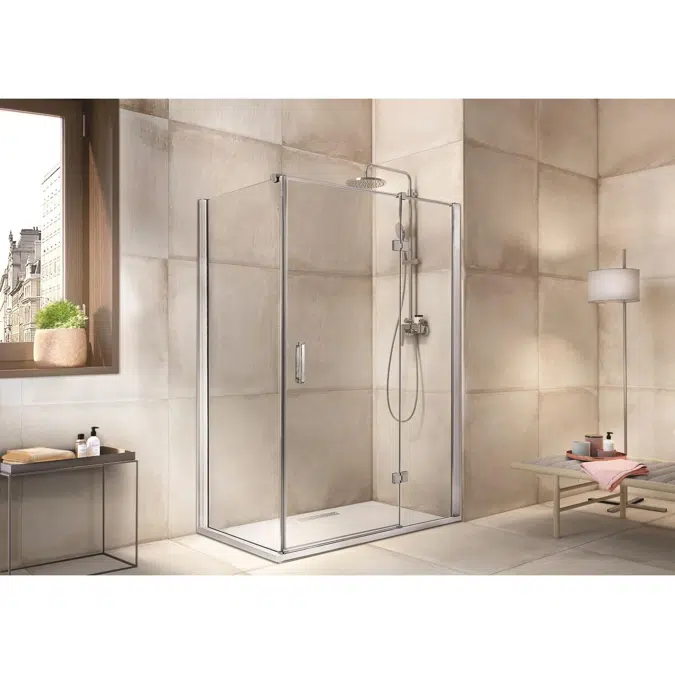 Posh Domaine MK2 1200x900 Semi Frameless Right Hand Entry Base & Screen Only Shower System