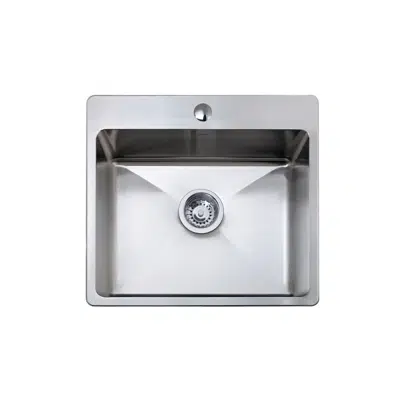 Image for Memo Hugo Extended Single Bowl Sink 1 Taphole Stainless Steel