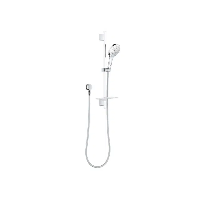 GROHE Rainshower SmartActive Single Rail Shower Round with Wall Water Inlet Chrome (3 Star)