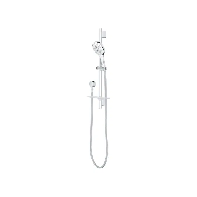 GROHE Rainshower SmartActive Single Rail Shower Round with Wall Water Inlet Chrome (3 Star)