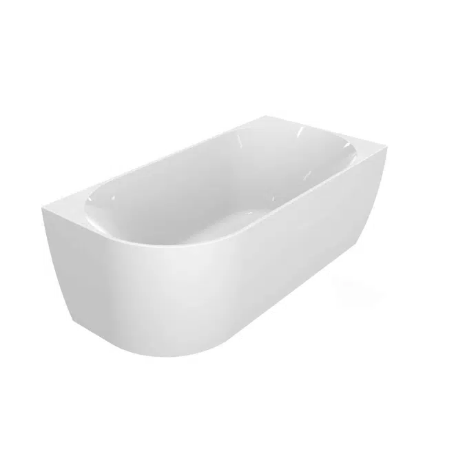 Posh Solus Back To Corner Freestanding Bath 1500mm Right Corner White